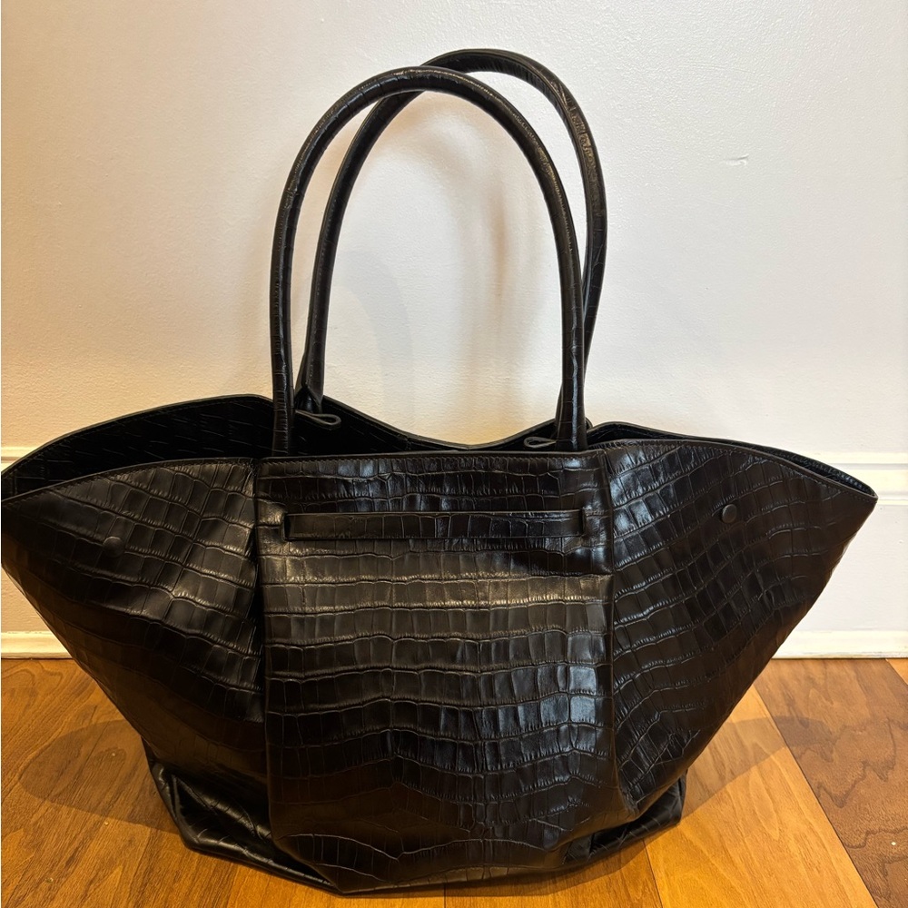 DeMellier New York Black Croc Tote - Picture 2 of 8